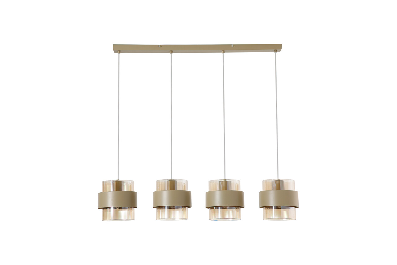 Searchlight Hanglamp Royal 4 lichts L 93 cm beige