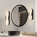 Searchlight Wandlamp Opaline H 35 cm IP44 zwart