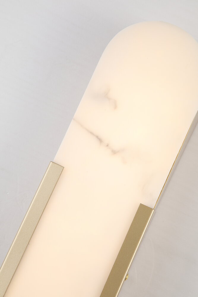 Searchlight Wandlamp Opaline H 50 cm IP44 mat goud