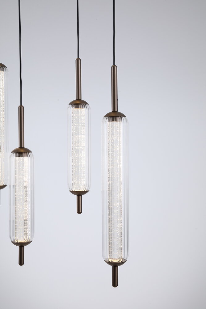 Searchlight Hanglamp Cattail 11 lichts L 85 cm brons goud Searchlight Hanglamp Cattail 11 lichts L 85 cm brons goud