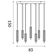 Searchlight Hanglamp Cattail 11 lichts L 85 cm brons goud Searchlight Hanglamp Cattail 11 lichts L 85 cm brons goud