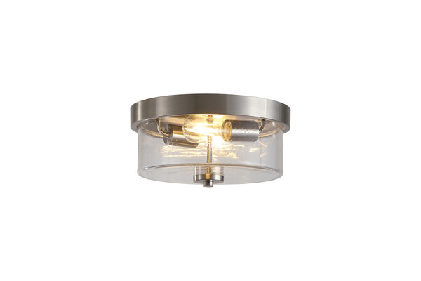 Searchlight Plafondlamp Preston Ø 33 cm IP44 mat chroom Searchlight Plafondlamp Preston Ø 33 cm IP44 mat chroom