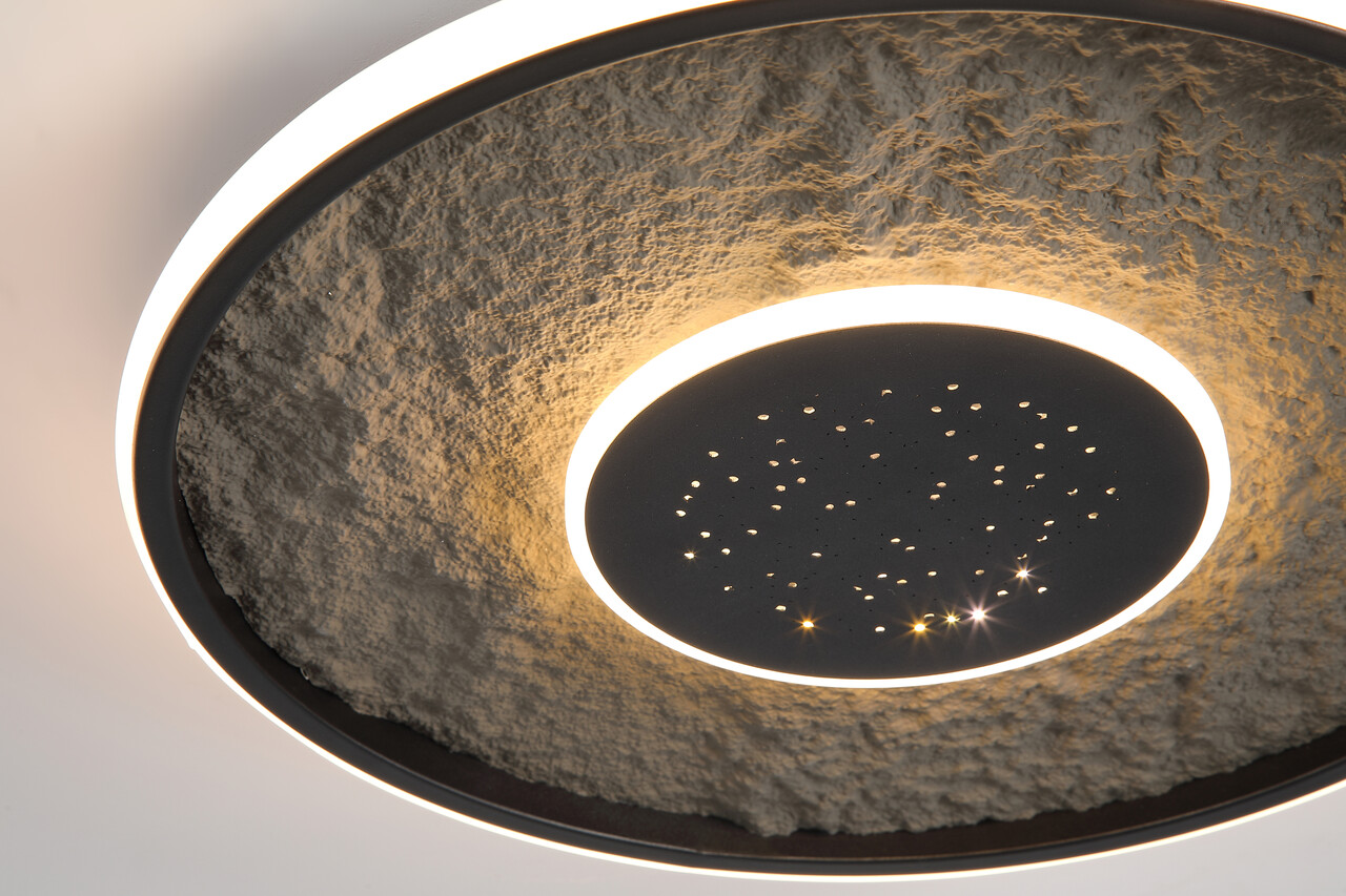Searchlight Plafondlamp Lumadisc Stars Ø  41 cm zwart