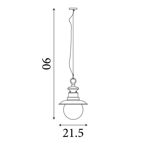 Searchlight Buitenlamp Station Ø 21.5 cm bruin