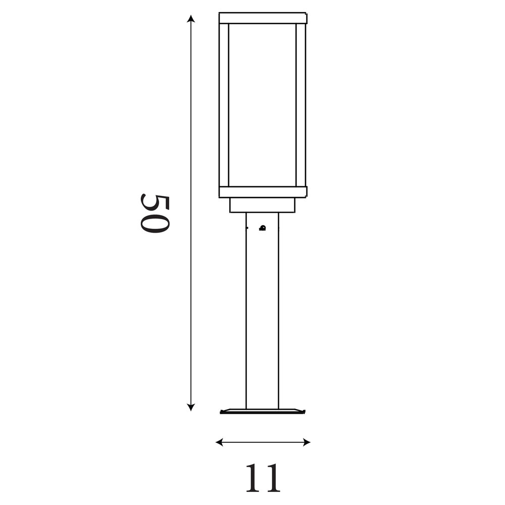 Searchlight Buitenlamp Box II H 50 cm grijs