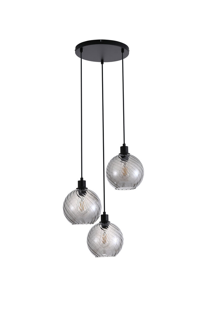 Searchlight Hanglamp Radiance 3 lichts Ø 46 cm zwart Searchlight Hanglamp Radiance 3 lichts Ø 46 cm zwart