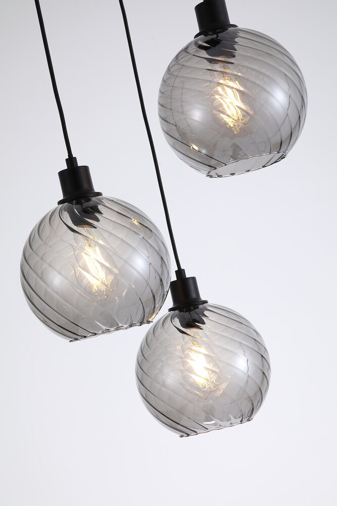 Searchlight Hanglamp Radiance 3 lichts Ø 46 cm zwart Searchlight Hanglamp Radiance 3 lichts Ø 46 cm zwart