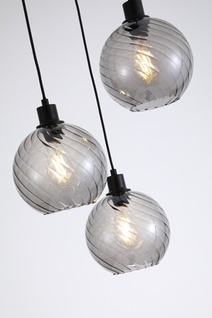 Searchlight Hanglamp Radiance 3 lichts Ø 46 cm zwart Searchlight Hanglamp Radiance 3 lichts Ø 46 cm zwart