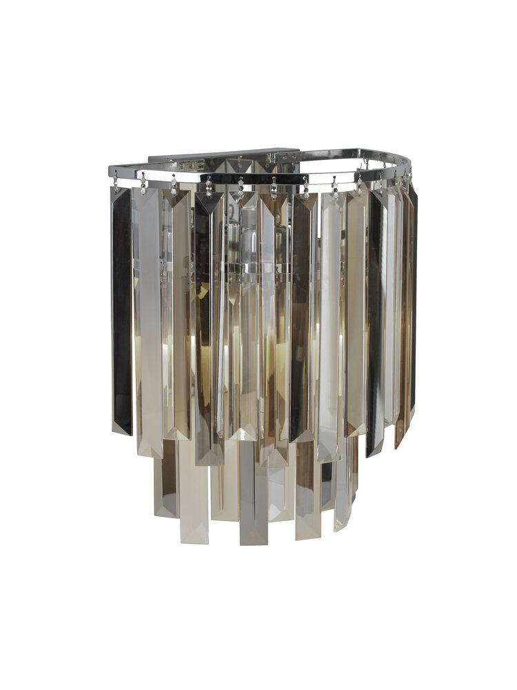 Searchlight Wandlamp Clarissa 2 lichts H 28 cm chroom Searchlight Wandlamp Clarissa 2 lichts H 28 cm chroom