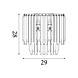 Searchlight Wandlamp Clarissa 2 lichts H 28 cm chroom Searchlight Wandlamp Clarissa 2 lichts H 28 cm chroom