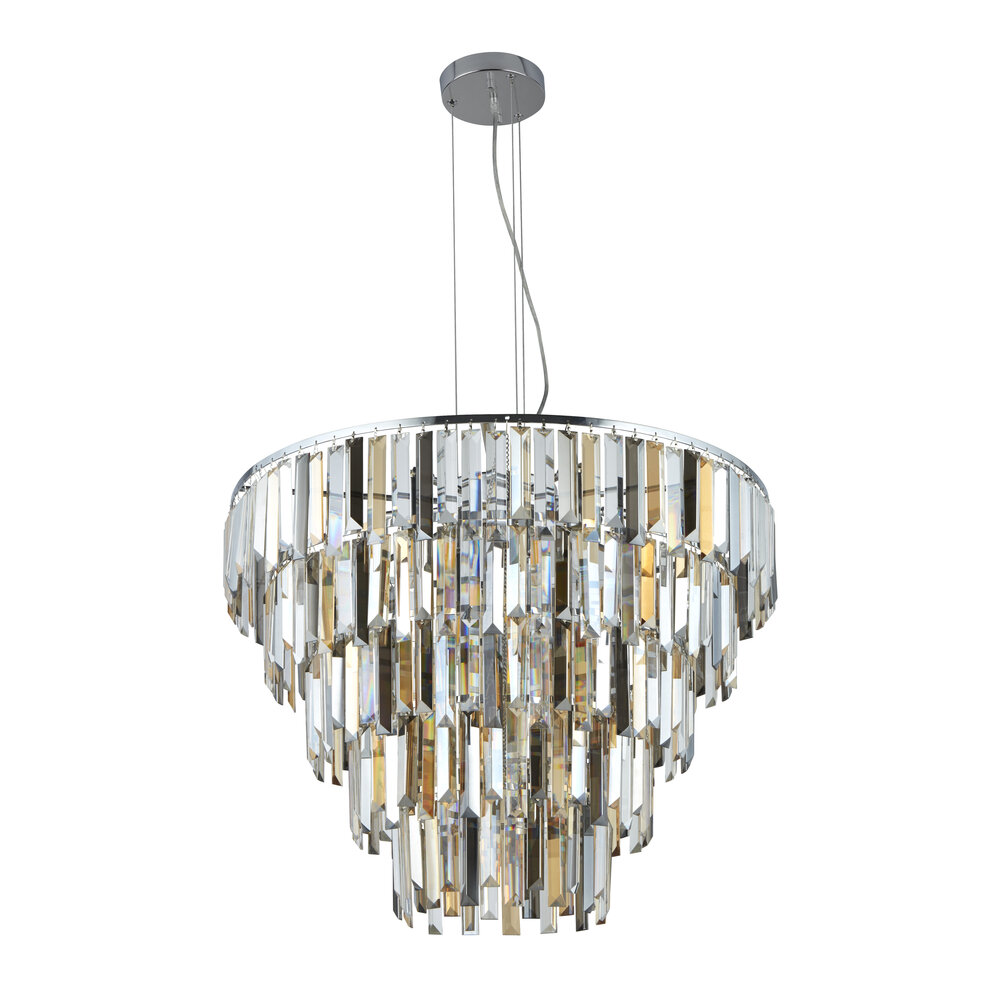 Searchlight Hanglamp Clarissa 9 lichts Ø 65 cm chroom