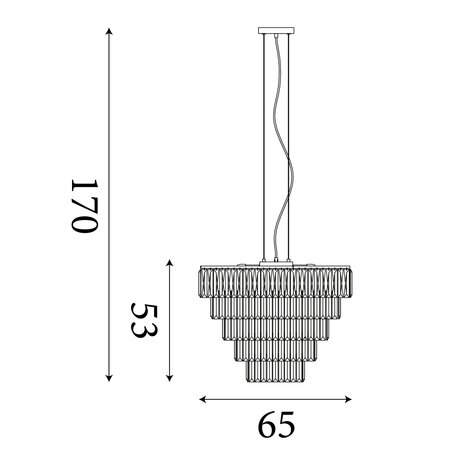 Searchlight Hanglamp Clarissa 9 lichts Ø 65 cm chroom