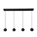 Searchlight Hanglamp Eindhoven 4 lichts L 125 cm zwart Searchlight Hanglamp Eindhoven 4 lichts L 125 cm zwart