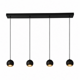 Searchlight Hanglamp Eindhoven 4 lichts L 125 cm zwart Searchlight Hanglamp Eindhoven 4 lichts L 125 cm zwart