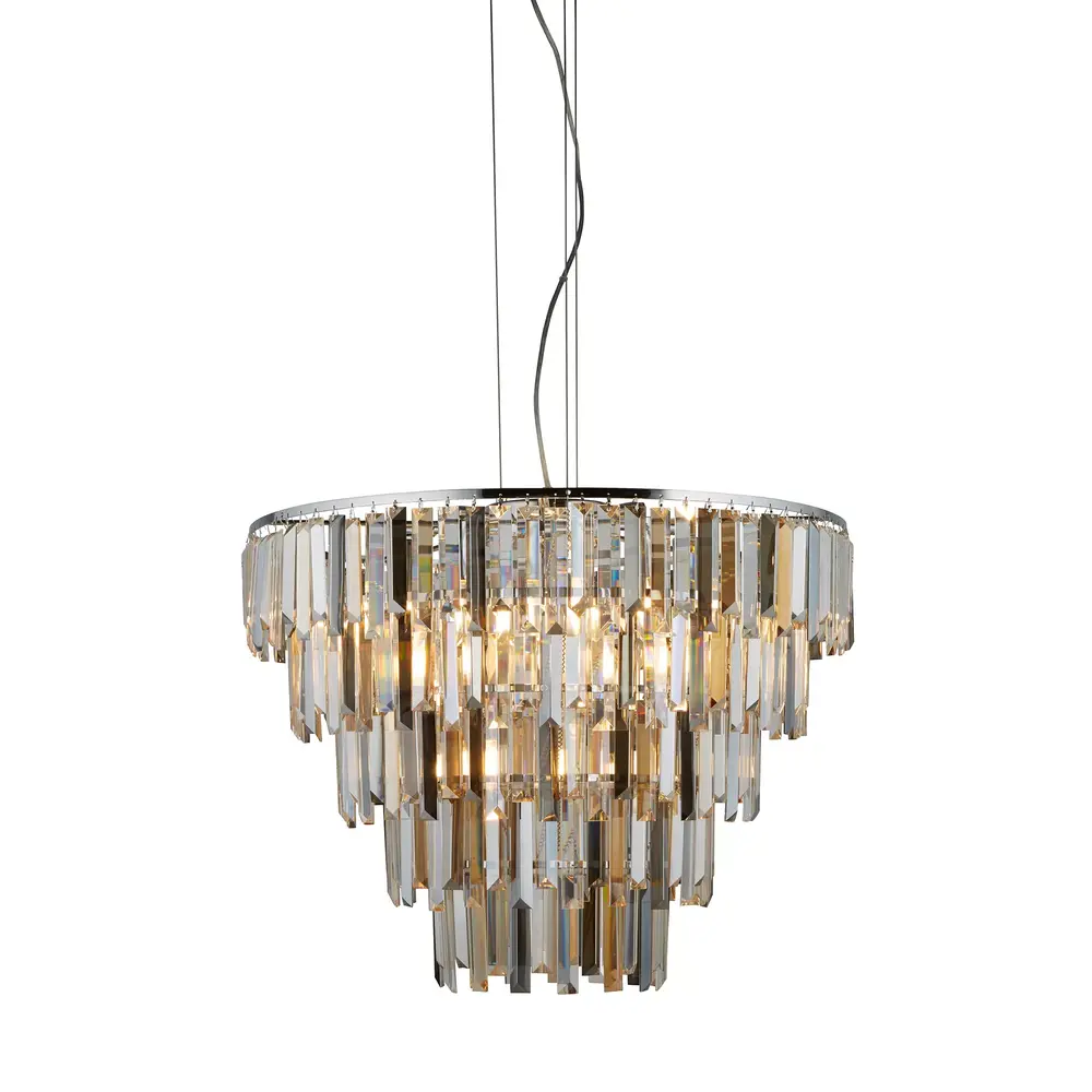 Searchlight Hanglamp Clarissa 9 lichts Ø 65 cm chroom