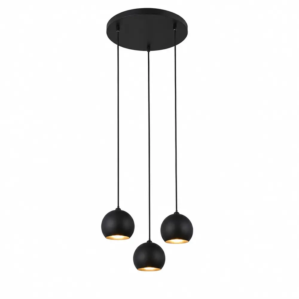 Searchlight Hanglamp Eindhoven 3 lichts Ø 35 cm zwart Searchlight Hanglamp Eindhoven 3 lichts Ø 35 cm zwart