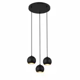 Searchlight Hanglamp Eindhoven 3 lichts Ø 35 cm zwart Searchlight Hanglamp Eindhoven 3 lichts Ø 35 cm zwart