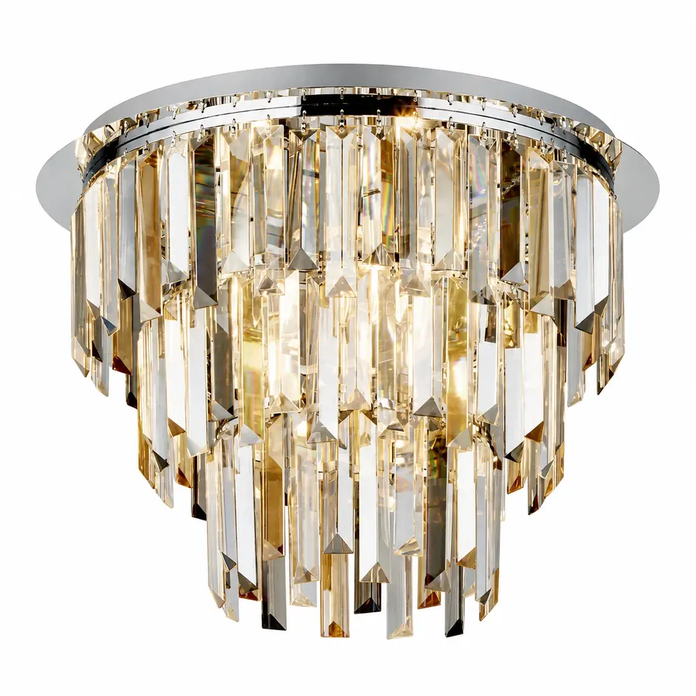 Searchlight Plafondlamp Clarissa 5 lichts Ø 45 cm chroom Searchlight Plafondlamp Clarissa 5 lichts Ø 45 cm chroom