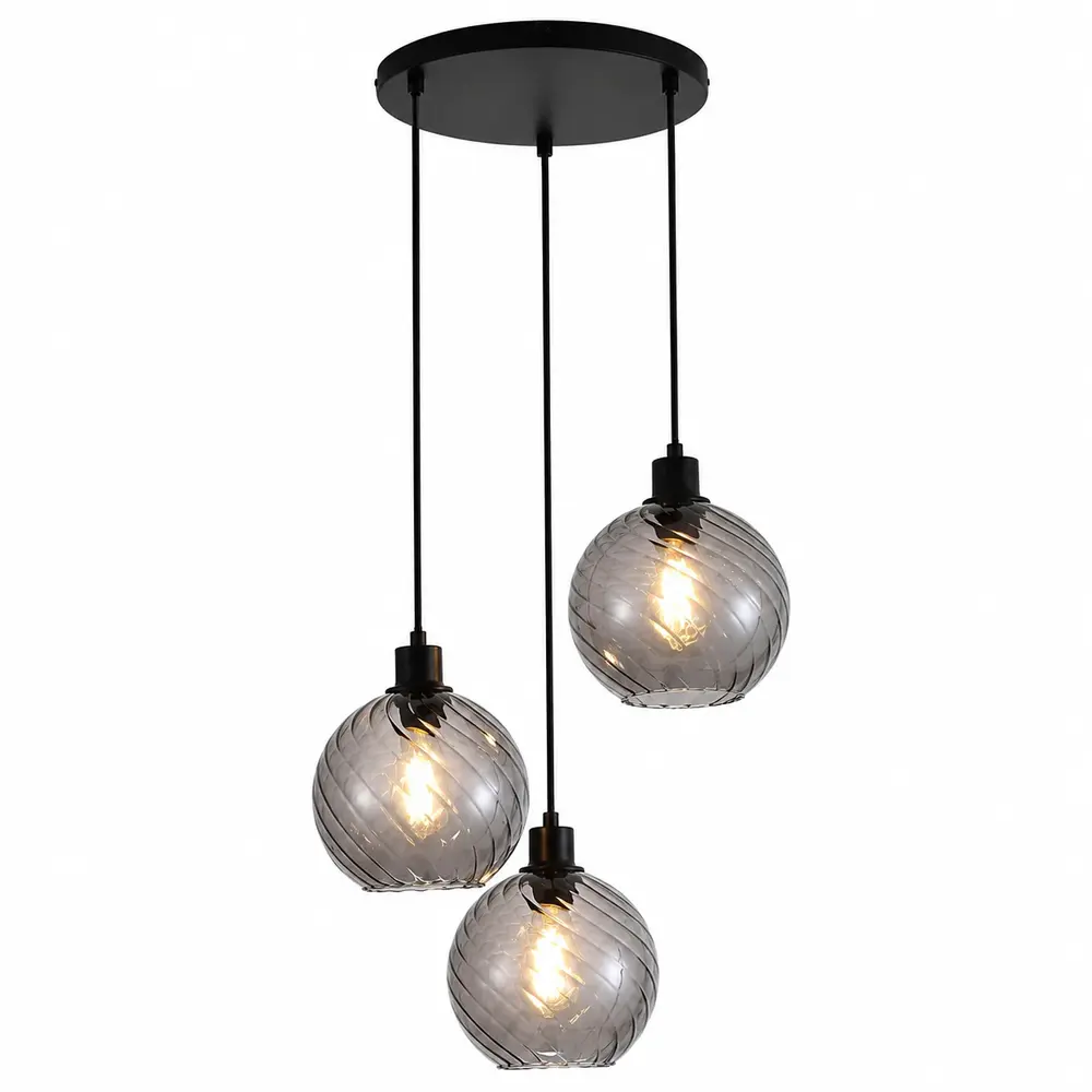 Searchlight Hanglamp Radiance 3 lichts Ø 46 cm zwart Searchlight Hanglamp Radiance 3 lichts Ø 46 cm zwart