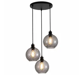 Searchlight Hanglamp Radiance 3 lichts Ø 46 cm zwart