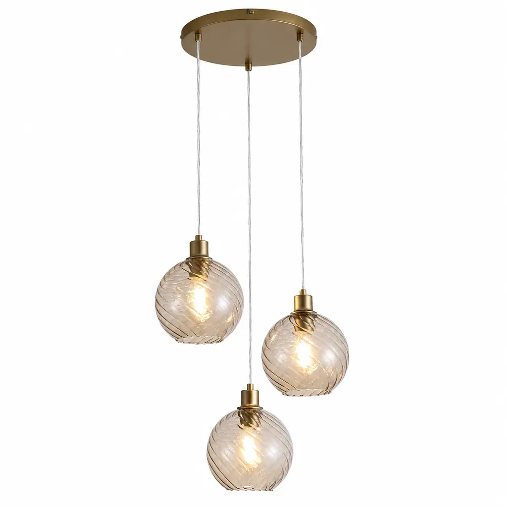 Searchlight Hanglamp Radiance 3 lichts Ø 46 cm mat goud