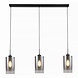 Freelight Hanglamp Ventotto 3 lichts -2e kans- L 100 cm rook glas zwart Freelight Hanglamp Ventotto 3 lichts -2e kans- L 100 cm rook glas zwart