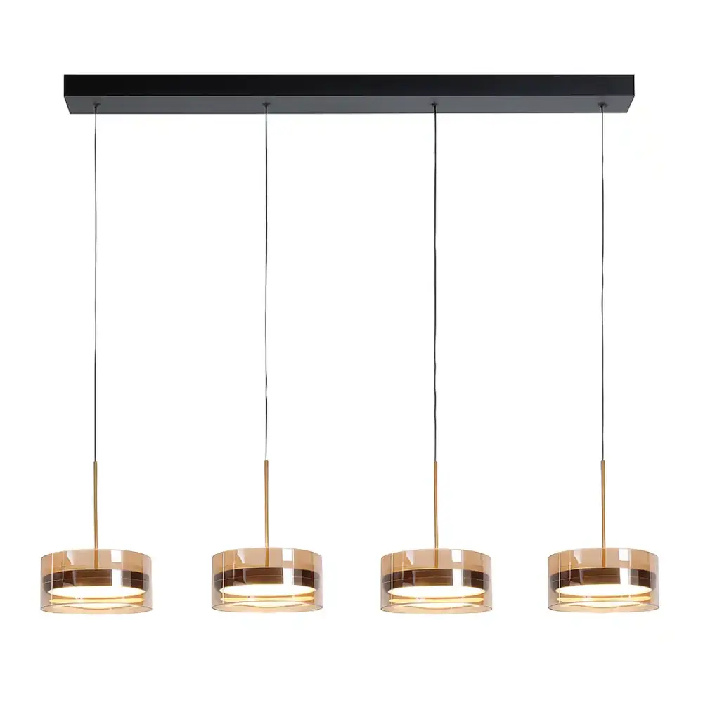 Highlight Hanglamp Enzo 4 lichts -2e kans- L 117 cm zwart Highlight Hanglamp Enzo 4 lichts -2e kans- L 117 cm zwart
