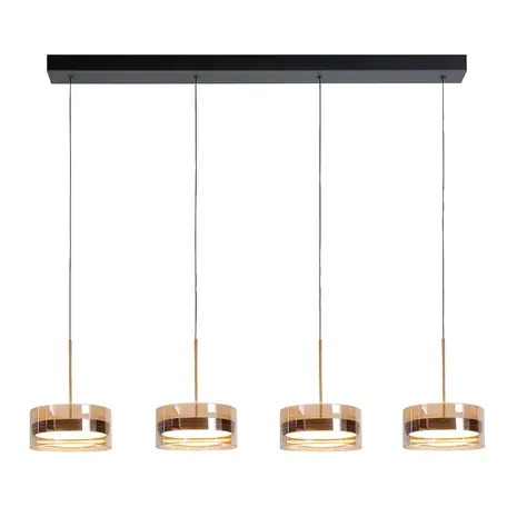 Highlight Hanglamp Enzo 4 lichts -2e kans- L 117 cm zwart Highlight Hanglamp Enzo 4 lichts -2e kans- L 117 cm zwart