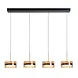 Highlight Hanglamp Enzo 4 lichts -2e kans- L 117 cm zwart Highlight Hanglamp Enzo 4 lichts -2e kans- L 117 cm zwart