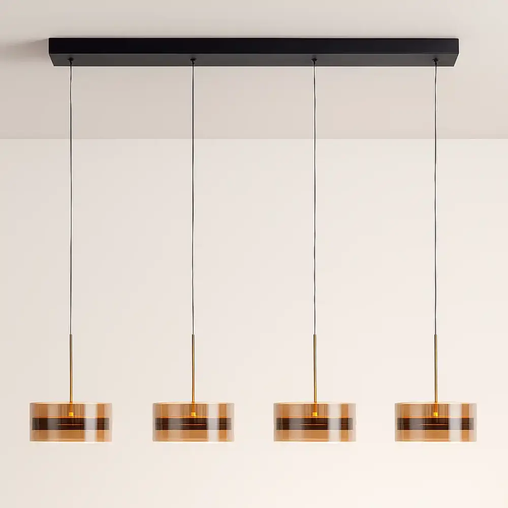 Highlight Hanglamp Enzo 4 lichts -2e kans- L 117 cm zwart Highlight Hanglamp Enzo 4 lichts -2e kans- L 117 cm zwart