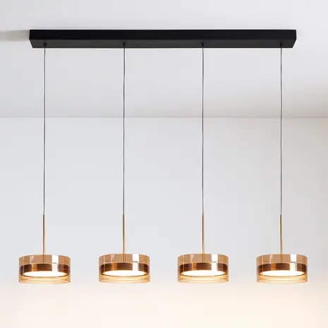 Highlight Hanglamp Enzo 4 lichts -2e kans- L 117 cm zwart Highlight Hanglamp Enzo 4 lichts -2e kans- L 117 cm zwart