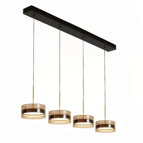 Highlight Hanglamp Enzo 4 lichts -2e kans- L 117 cm zwart Highlight Hanglamp Enzo 4 lichts -2e kans- L 117 cm zwart