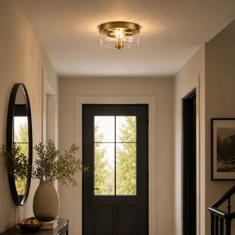 Searchlight Plafondlamp Preston Ø 33 cm IP44 brons Searchlight Plafondlamp Preston Ø 33 cm IP44 brons