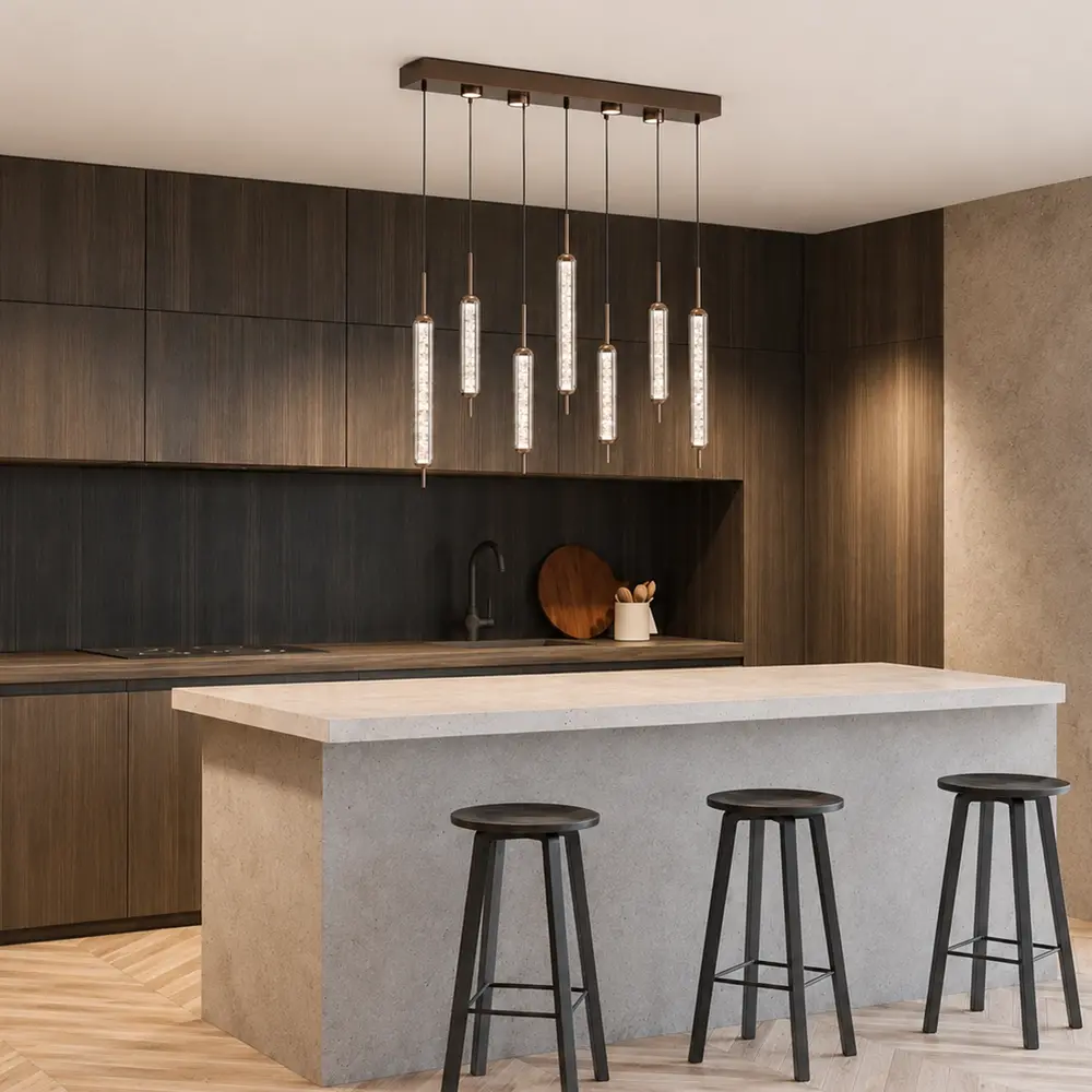 Searchlight Hanglamp Cattail 11 lichts L 85 cm brons goud Searchlight Hanglamp Cattail 11 lichts L 85 cm brons goud