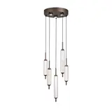 Searchlight LED hanglamp Cattail 8 lichts Ø 37 cm brons goud Searchlight LED hanglamp Cattail 8 lichts Ø 37 cm brons goud