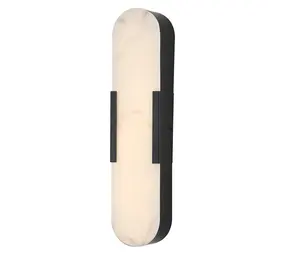 Searchlight Wandlamp Opaline H 50 cm IP44 zwart Searchlight Wandlamp Opaline H 50 cm IP44 zwart