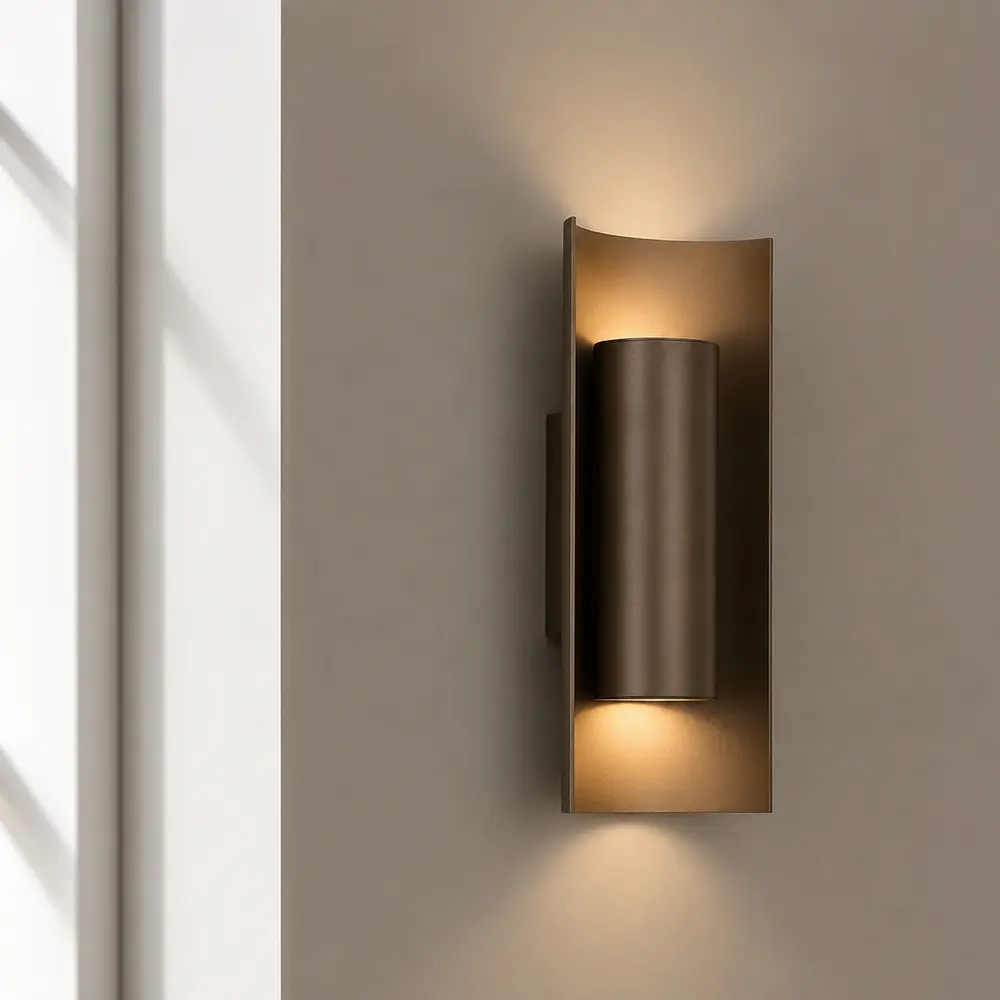 Searchlight Wandlamp Roll 25,4 cm bruin gespoten Searchlight Wandlamp Roll 25,4 cm bruin gespoten