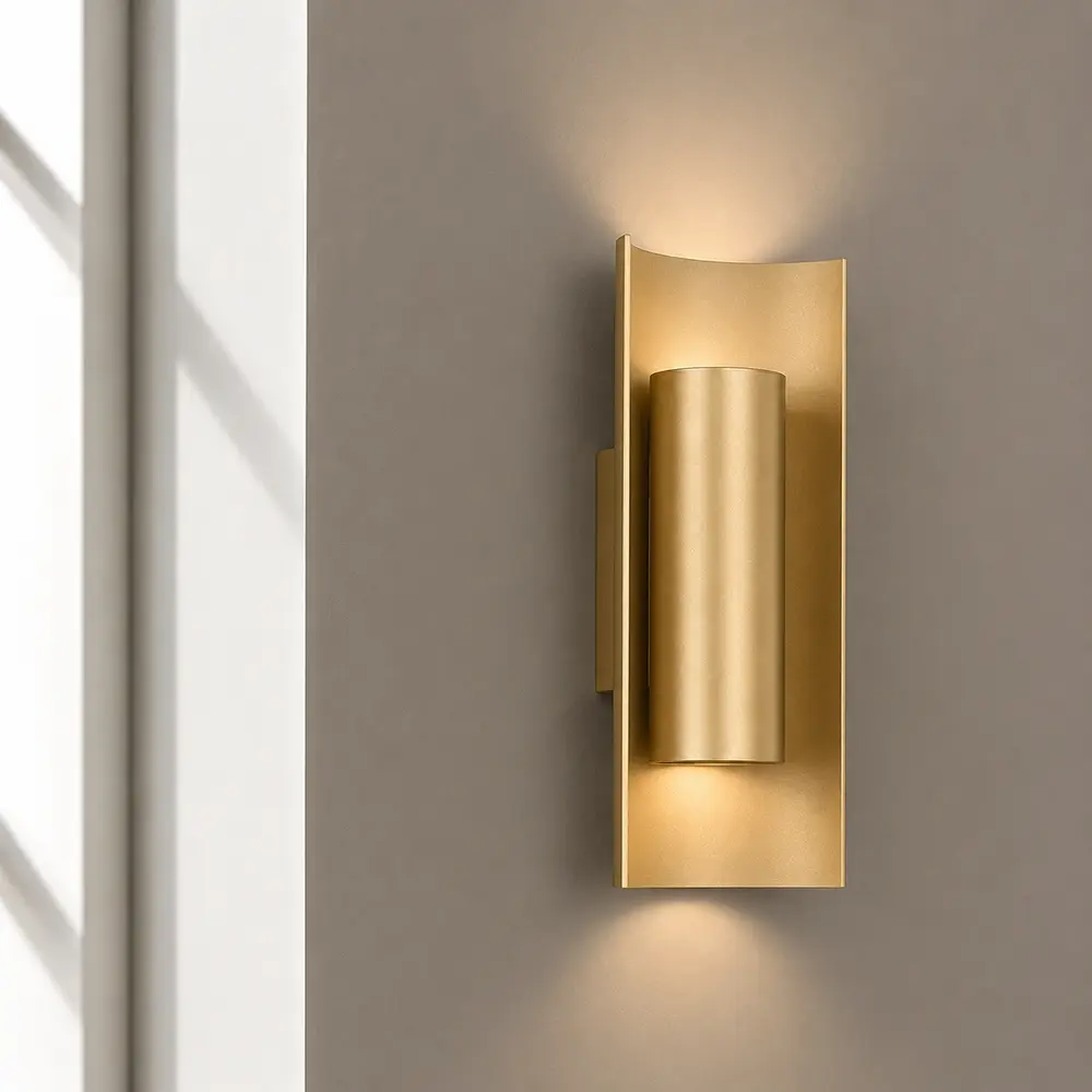 Searchlight Wandlamp Roll H 25,4 cm mat goud Searchlight Wandlamp Roll H 25,4 cm mat goud