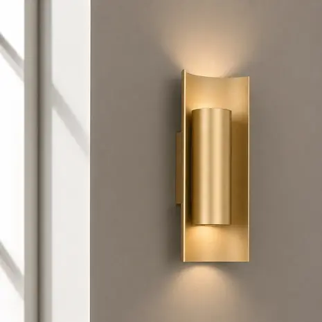 Searchlight Wandlamp Roll H 25,4 cm mat goud Searchlight Wandlamp Roll H 25,4 cm mat goud