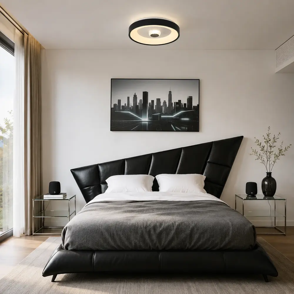 Searchlight Plafondlamp Polka Ø 38,5 cm zwart