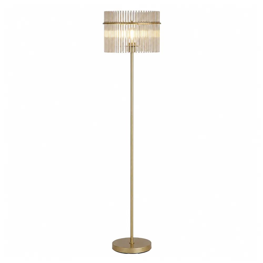 Searchlight Vloerlamp Swizzle H 152 cm mat goud Searchlight Vloerlamp Swizzle H 152 cm mat goud