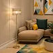 Searchlight Vloerlamp Swizzle H 152 cm mat goud Searchlight Vloerlamp Swizzle H 152 cm mat goud