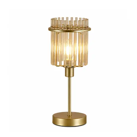 Searchlight Tafellamp Swizzle H 38 cm mat goud