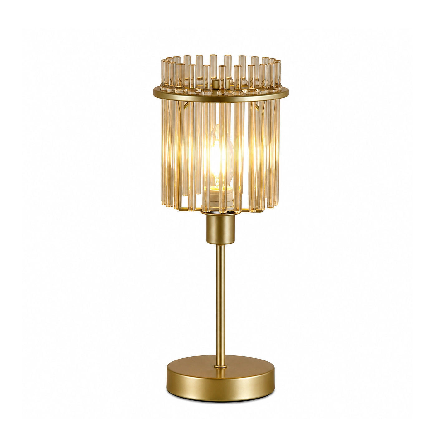 Searchlight Tafellamp Swizzle H 38 cm mat goud