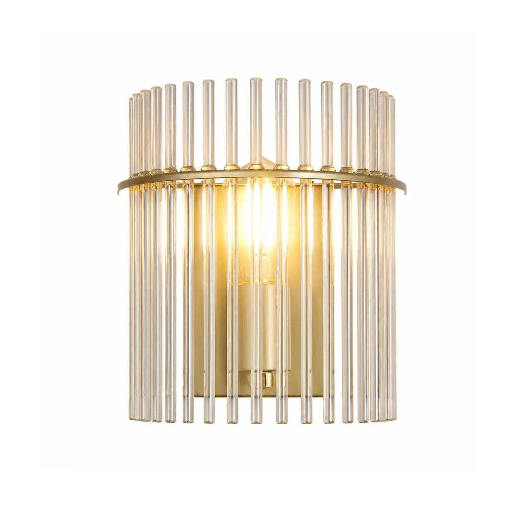 Searchlight Wandlamp Swizzle H 26 cm mat goud Searchlight Wandlamp Swizzle H 26 cm mat goud