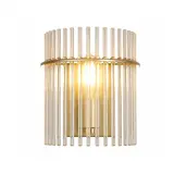 Searchlight Wandlamp Swizzle H 26 cm mat goud