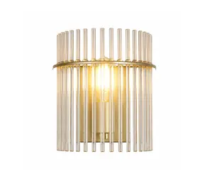 Searchlight Wandlamp Swizzle H 26 cm mat goud Searchlight Wandlamp Swizzle H 26 cm mat goud
