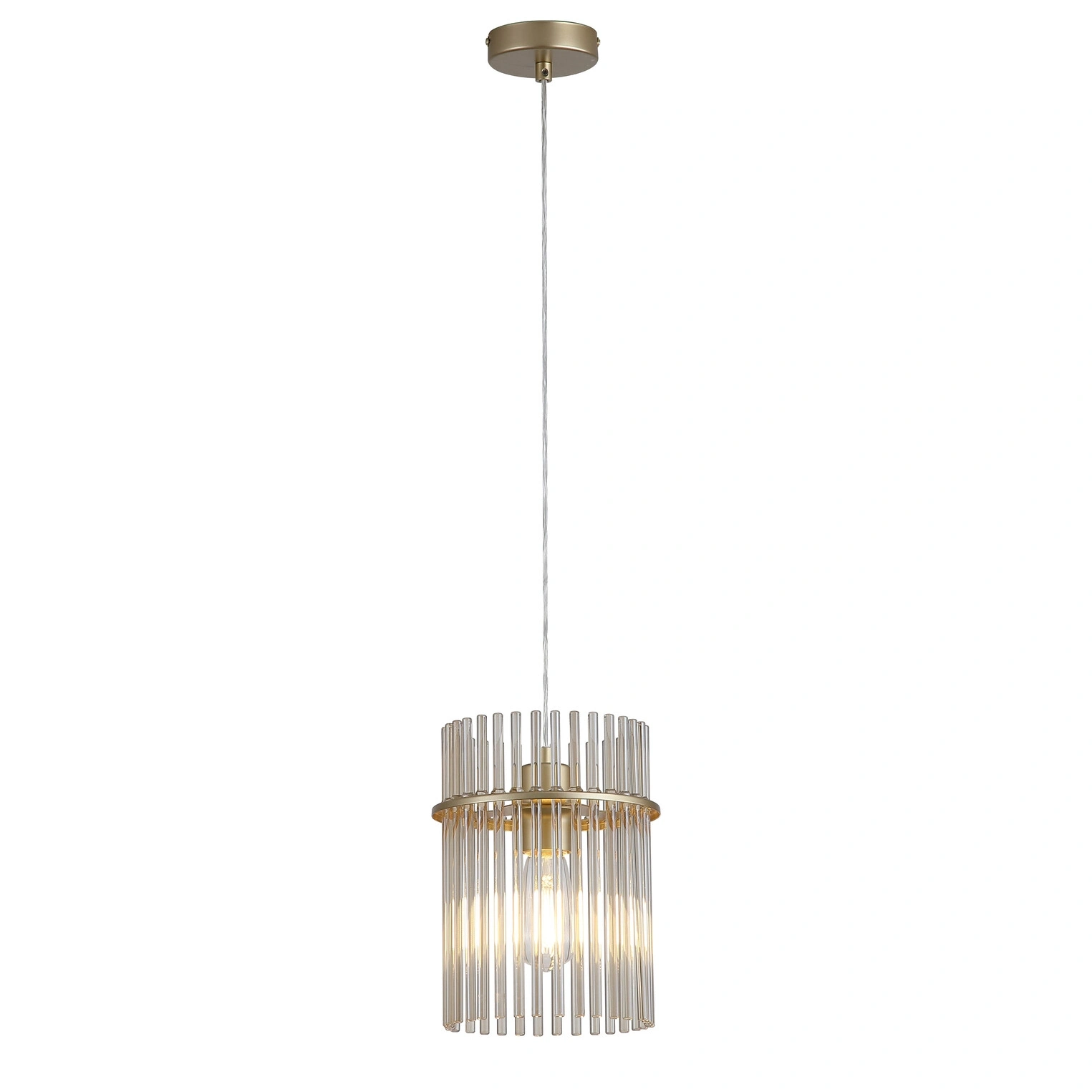 Searchlight Hanglamp Swizzle Ø 20 cm mat goud