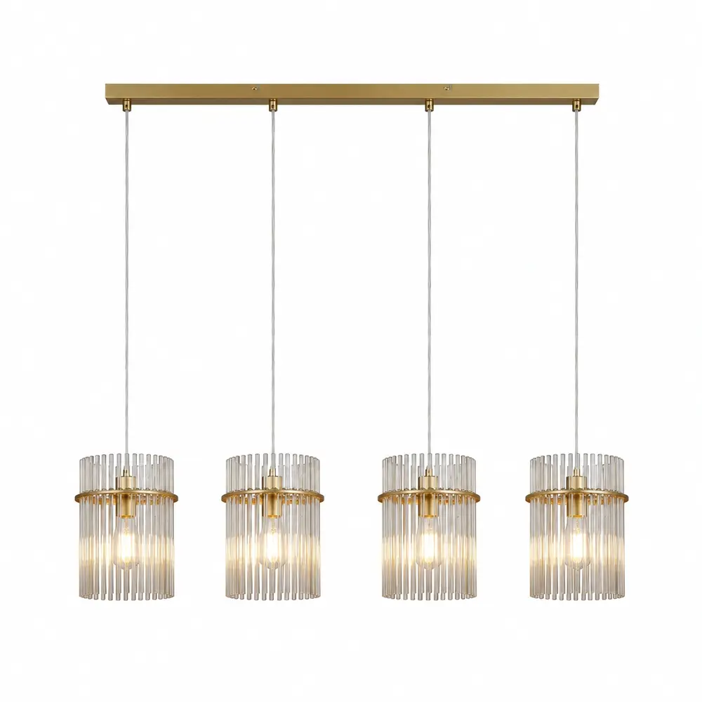 Searchlight Hanglamp Swizzle 4 lichts L 111 cm mat goud