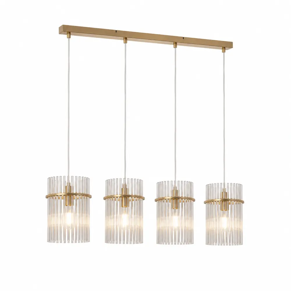 Searchlight Hanglamp Swizzle 4 lichts L 111 cm mat goud
